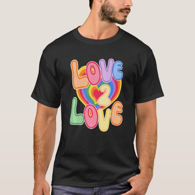 Camiseta Amar 2 amar el verano estético arcoiris (Anverso)