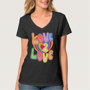 Camiseta Amar 2 amar el verano estético arcoiris