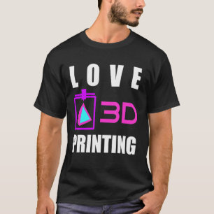 Camiseta Amar 3d Imprimir 3d Impresora Fan Geek Experto 3d