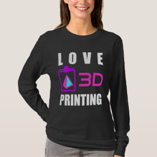 Camiseta Amar 3d Imprimir 3d Impresora Fan Geek Experto 3d
