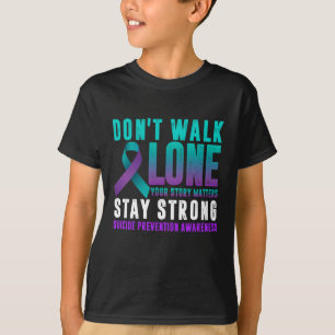 Camiseta Amar a alguien no caminar solo Verde azulado suici