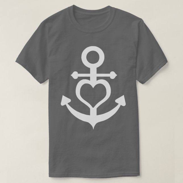 Camiseta Amar a Anchor parejas de amor regalos marítimos (Diseño del anverso)