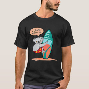Camiseta Amar a Australia, Koala está abajo
