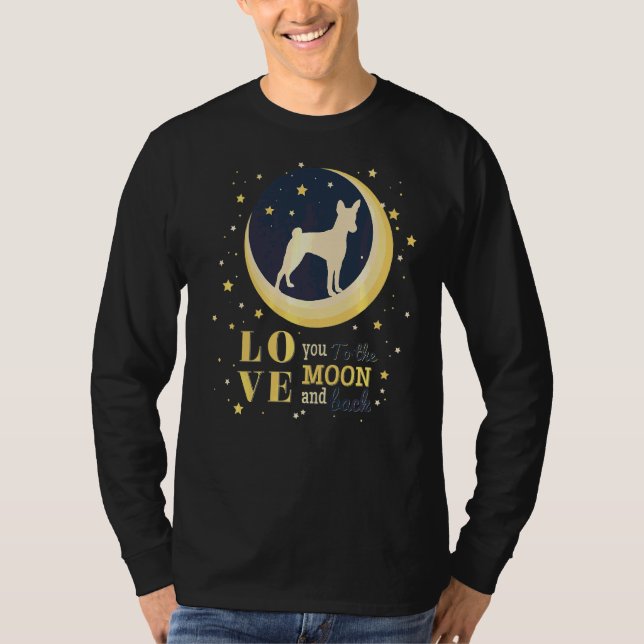 Camiseta Amar A Basenji A La Luna (Anverso)
