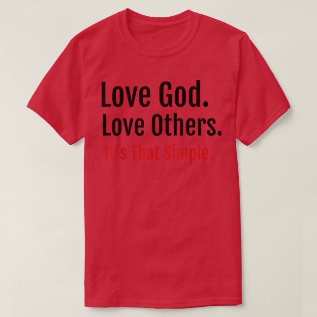 Camiseta Amar a Dios, amar a los demás, (Diseño del anverso)