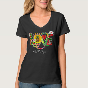 Camiseta Amar a Emt Enfermera De Duty Watermelon Pineapple 