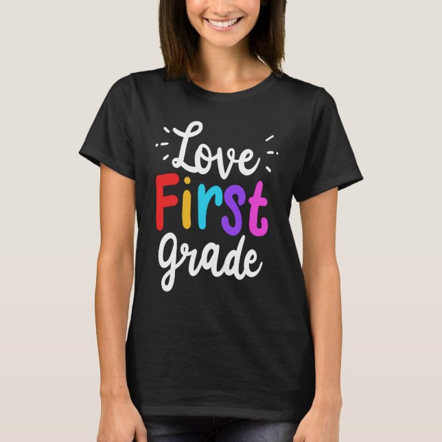 Camiseta Amar a estudiante de primer grado Grado Gracioso d (Anverso)