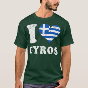 Camiseta Amar a Gyros Alimentos griegos Bandera de Grecia