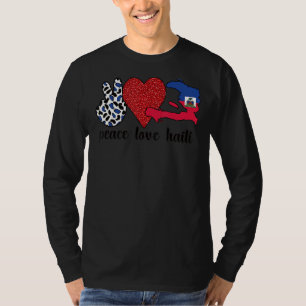 Camiseta Amar a Haití Orgulloso Bandera Haitiana Raíces en