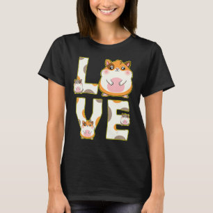 Camiseta Amar a Hamster Cute Mascotas Animales Chicas Mujer