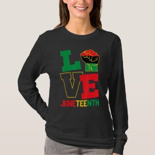 Camiseta Amar a Juneteeth Orgullo de historia negra Orgullo