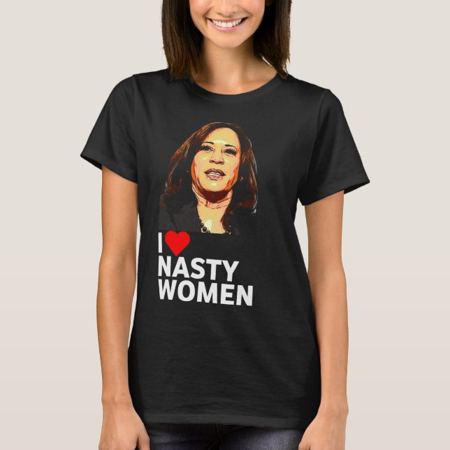 Camiseta Amar A Kamala Harris Nasty Tee Shirt Para Los Homb (Anverso)