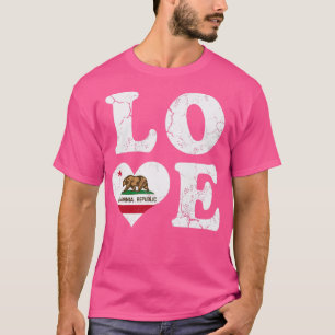 Camiseta Amar a la bandera de la república de California co