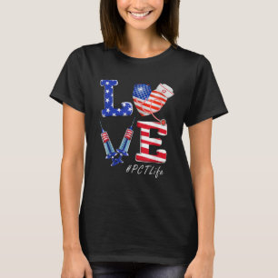 Camiseta Amar A La Enfermera De La Vida De PCT 4 De Julio P