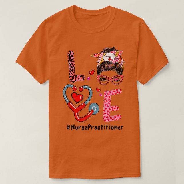Camiseta Amar a la enfermera practicante Día de San Valentí (Diseño del anverso)