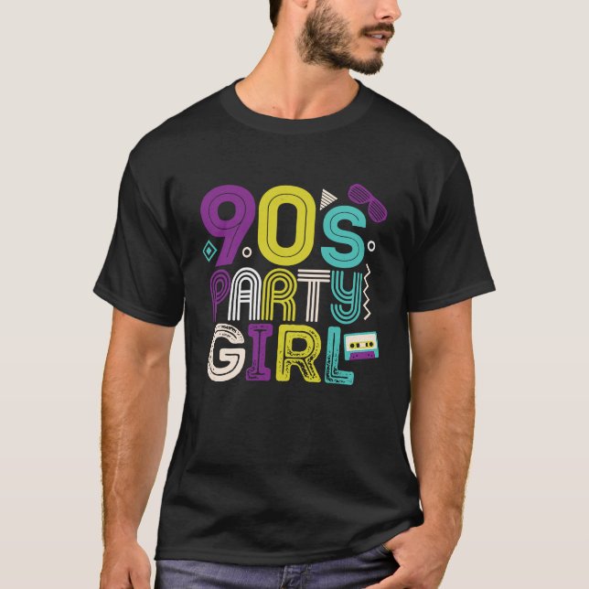 Camiseta Amar a la Fiesta Chica 90 Mujeres Retro de la Vint (Anverso)