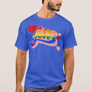 Camiseta Amar a la LGBT-Q Retro Bandera Arcoiris Ally del O