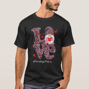 Camiseta Amar a la oncología Enfermera Gnome El día de San 