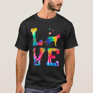 Camiseta Amar a la pastora alemana Tie Dye Dog Mom Dad