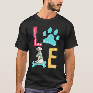 Camiseta Amar a Labrador Recuperador Perro Paw Dueño