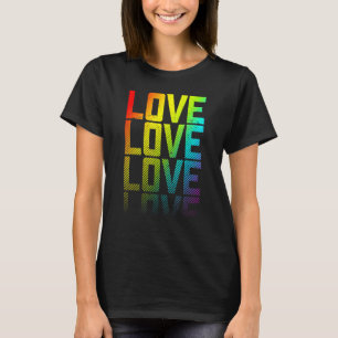 Camiseta Amar a Lgbtq+ Orgullo Gay Arcoiris Mensajes de tex