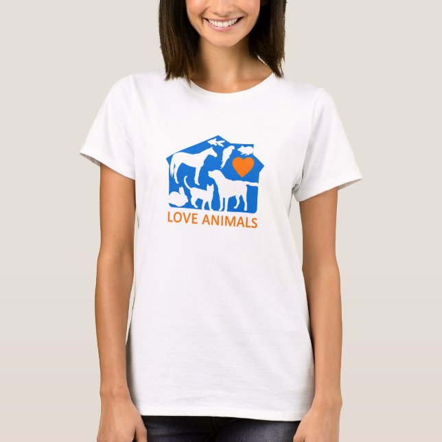 Camiseta amar a los animales (Anverso)