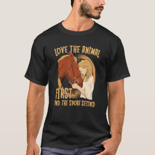 Camiseta Amar a los animales primero y Deportes Caballo Ecu