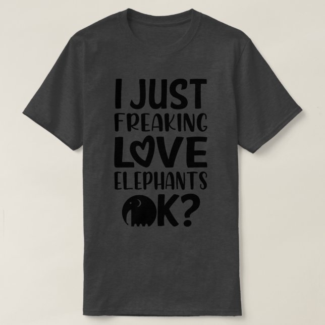 Camiseta Amar a los elefantes 1 (Diseño del anverso)