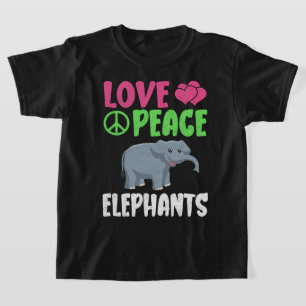 Camiseta Amar a los elefantes de la paz aburren a los elefa