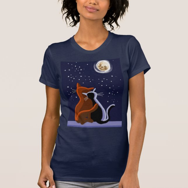 Camiseta Amar a los gatos (Anverso)