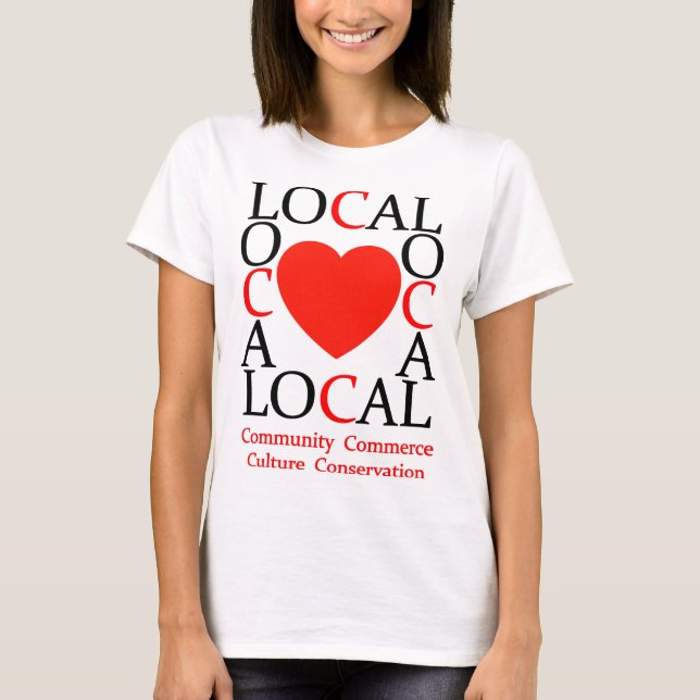 Camiseta Amar a los locales (Anverso)