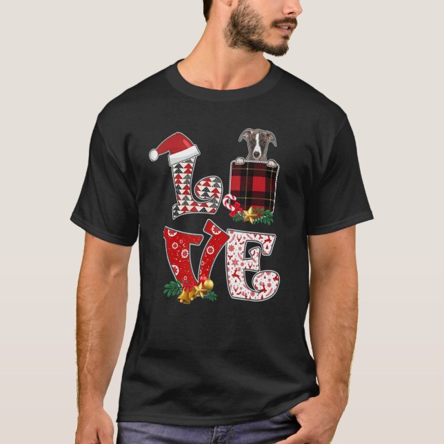Camiseta Amar a los Navidades con manchas de bolsillos y ma (Anverso)