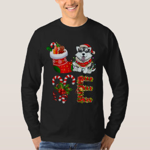 Camiseta Amar a los Navidades Husky Dog Encender a un anima