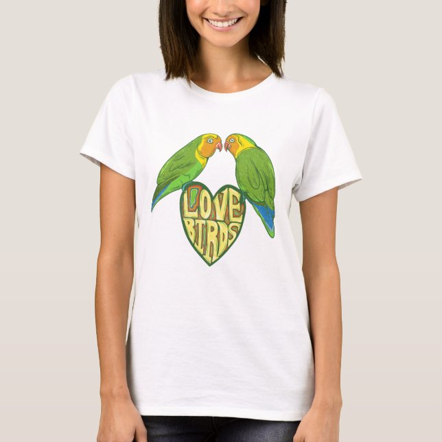 Camiseta Amar a los pájaros en el corazón (Anverso)