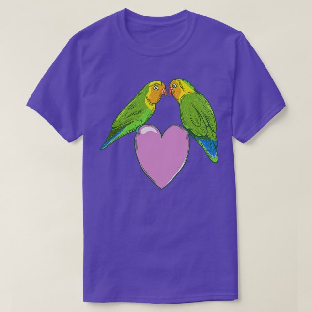 Camiseta Amar a los pájaros en el corazón (Diseño del anverso)