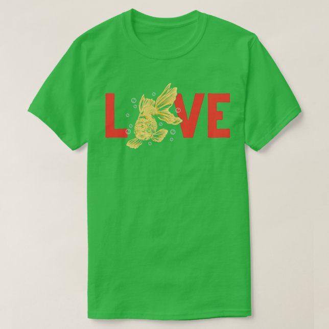 Camiseta Amar a los peces dorados Aquarium Fish Cute pez do (Diseño del anverso)
