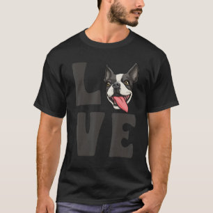 Camiseta Amar a los perros de Boston Terrier Puppy Love Mas