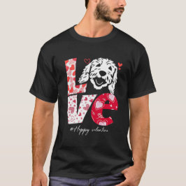 Camiseta Amar a los perros Goldendoodle amante valentina