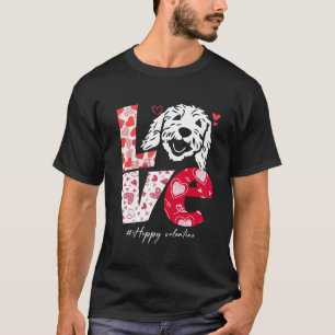 Camiseta Amar a los perros Goldendoodle amante valentina