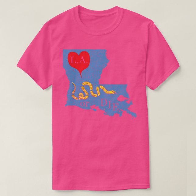 Camiseta Amar a Louisiana o a DIE (Diseño del anverso)