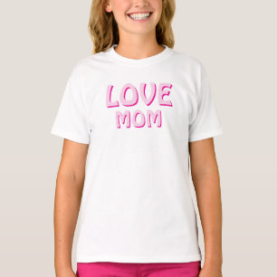 CAMISETA AMAR A MAMÁ DISEÑO SENCILLO VESTIDO HIJA