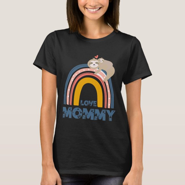 Camiseta Amar A Mami Lluvia Arcoiris Mamá Y Lástima De Bebé (Anverso)
