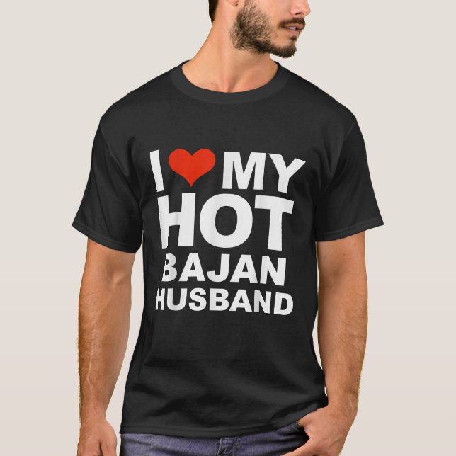 Camiseta Amar a mi caliente esposo barbadense casado esposa (Anverso)