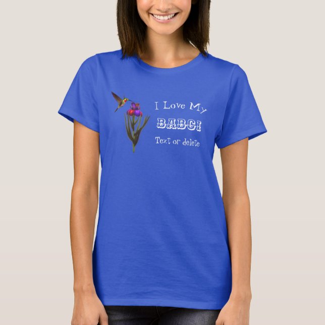 Camiseta Amar a mi colibrí Babci Personalizado (Anverso)