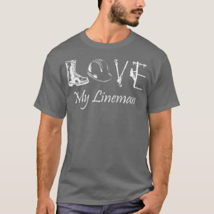 Camiseta Amar a mi esposa Lineman marido Lineworker linesma
