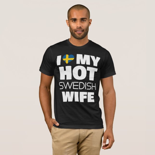 Camiseta Amar a mi esposa sueca caliente Casada Fumar suero (Anverso completo)