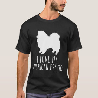Camiseta Amar a mi esquimal americano de perro engendrar es