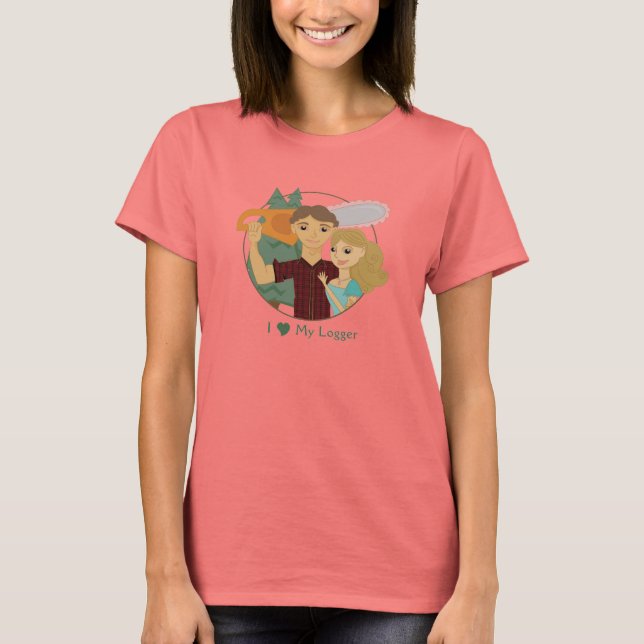 Camiseta Amar a mi leñador Ringer Tee (Anverso)