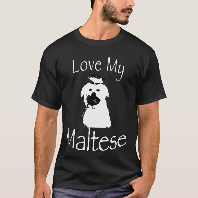 Camiseta Amar a mi maltés (Anverso)
