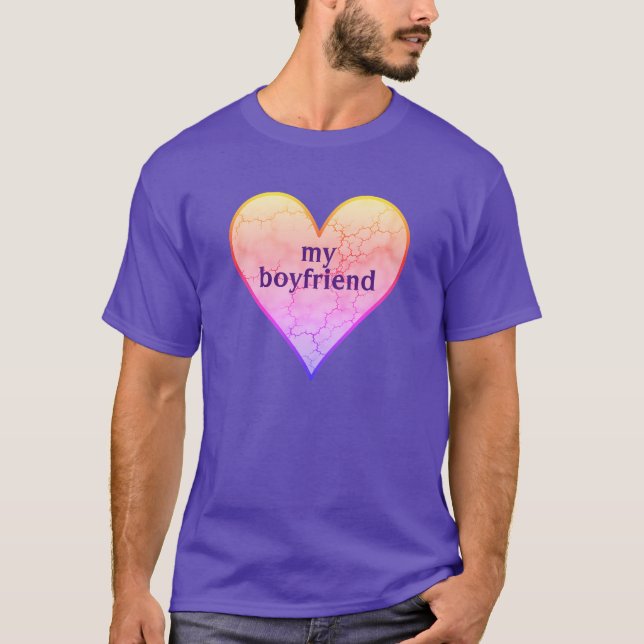 Camiseta Amar a mi novio el corazón arcoiris (Anverso)